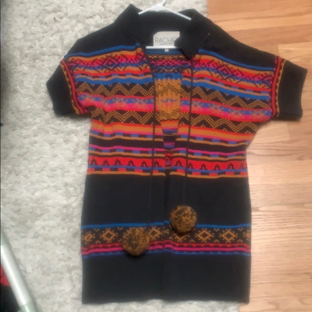 Short sleeve sweater jacket